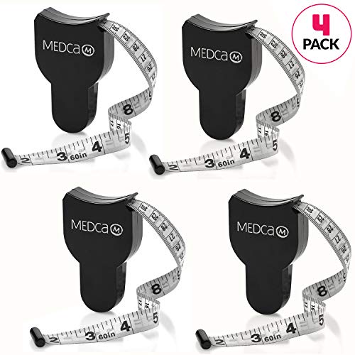 Body Tape Measure - (4 Pack) Measuring Tape for Body and Body Fat Measuring Device Fitness & Weight Monitors, (Inches & cm) Retractable Tapes Measure Ruler for Accurate Body Fat Calculator