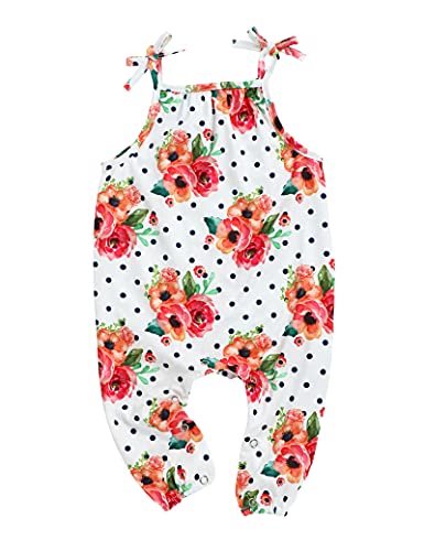 Toddler Infant Baby Girls Summer Sleeveless Feather Patterns Romper Sling Jumpsuit Outfit