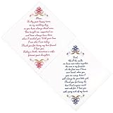 W&F GIFT Mother and Father of The Bride Gifts | Wedding Gift Handkerchief Set For Parents of The Bride from Daughter 2