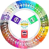 Mica Powder Pure 53 Color - Metallic Epoxy Resin Color Pigment - Cosmetic Grade Coloring for Adult Hobby- Natural Dye for Soap Making Kit, Candle Dye, Bath Bomb Colorant, Paint, Nail Art - 0.18oz Each