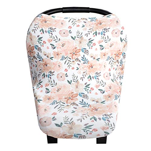 Baby Car Seat Cover Canopy and Nursing Cover Multi-Use Stretchy 5 in 1 Gift"Autumn" by Copper Pearl