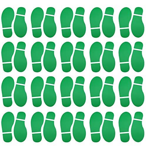 20 Pairs 40 Prints Green Kids Size Shoes Footprint Stickers Decals for Floor Wall Stairs to Guide Directions Celebrate St. Patrick's Day by SKYCOOOOL