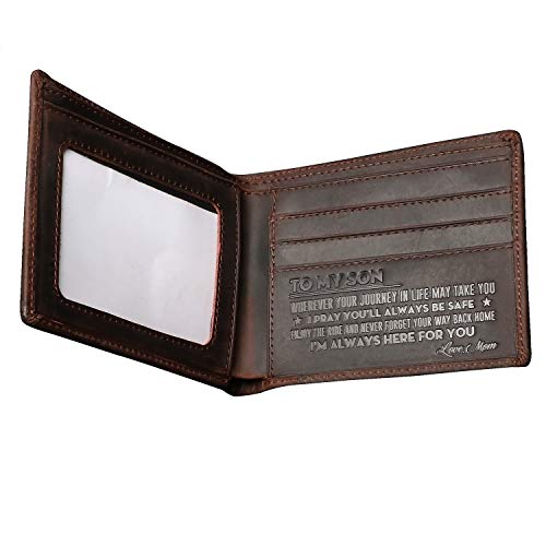 Mens Wallet,Minimalist Leather Wallets,Gift for son on Starting School,Birthday,Christmas Day.