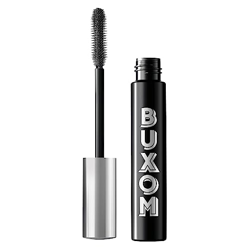 BUXOM Lash Waterproof Volumizing Mascara for 3X More Volume - Voluminous & Lengthening Waterproof Mascara for Lash Lift, Cruelty-Free - Black