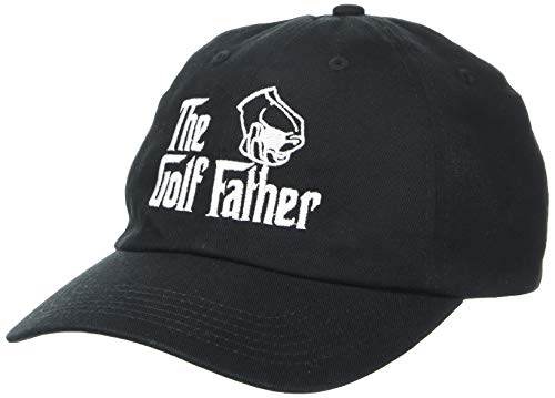 Ann Arbor T-shirt Co. The Golf Father | Funny Saying Golfing Cap, Golfer Low Profile Dad Baseball Hat Black