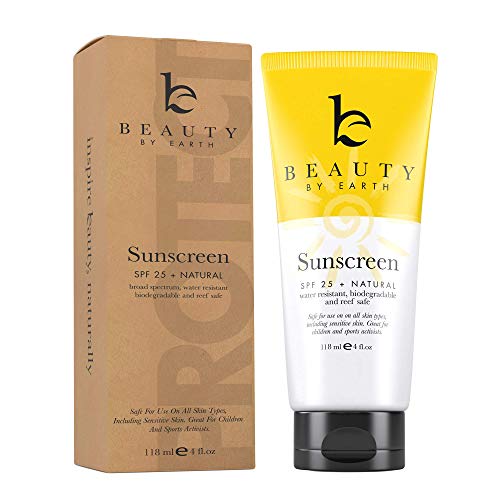 Mineral Sunscreen SPF 25 - Zinc Oxide Sunscreen, Baby Sunscreen, Kids Sunscreen, Reef Friendly Sunscreen, Sun Screen With Natural Sunscreen & Organic Sunscreen Lotion Ingredients, Zinc Sunscreen Kids