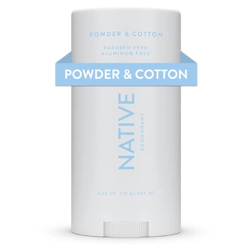 Native Deodorant | Natural Deodorant for Women and Men, Aluminum Free with Baking Soda, Probiotics, Coconut Oil and Shea Butter | Powder & Cotton