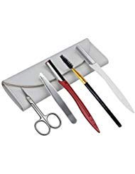 Tseifry Manicure Nail Clippers Set - Stainless Steel Manicure Nail Clippers Pedicure Kit, Professional Grooming Kit, with Luxurious Travel Case (18pcs-Black Red) (White)