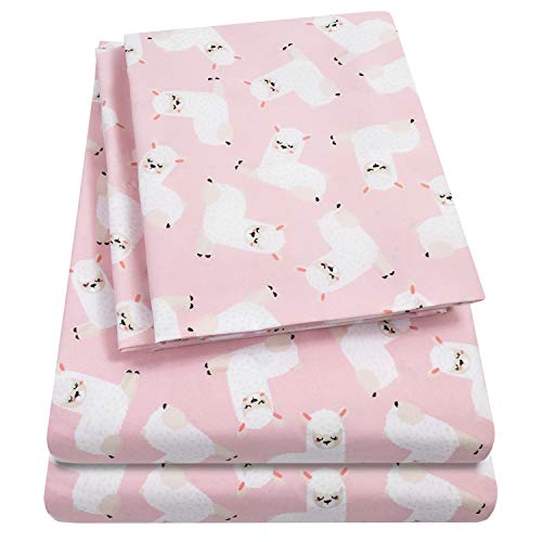 1500 Supreme Kids Bed Sheet Collection - Fun Colorful and Comfortable Boys and Girls Toddler Sheet Sets - Deep Pocket Wrinkle Free Soft and Cozy Bedding - Twin, Llamas