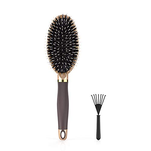 Hair Brush,LYLFL Boar Bristle Hair Brush and Works Great on Wet or Dry Hair