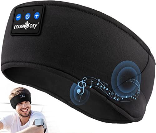 MUSICOZY Sleep Headphones Headband Bluetooth Headband Wireless Music Headband Headphones, Sports Sleeping Headphones Sleep Earbuds with HD Stereo Speakers Perfect for Insomnia Workout, Jogging, Yoga