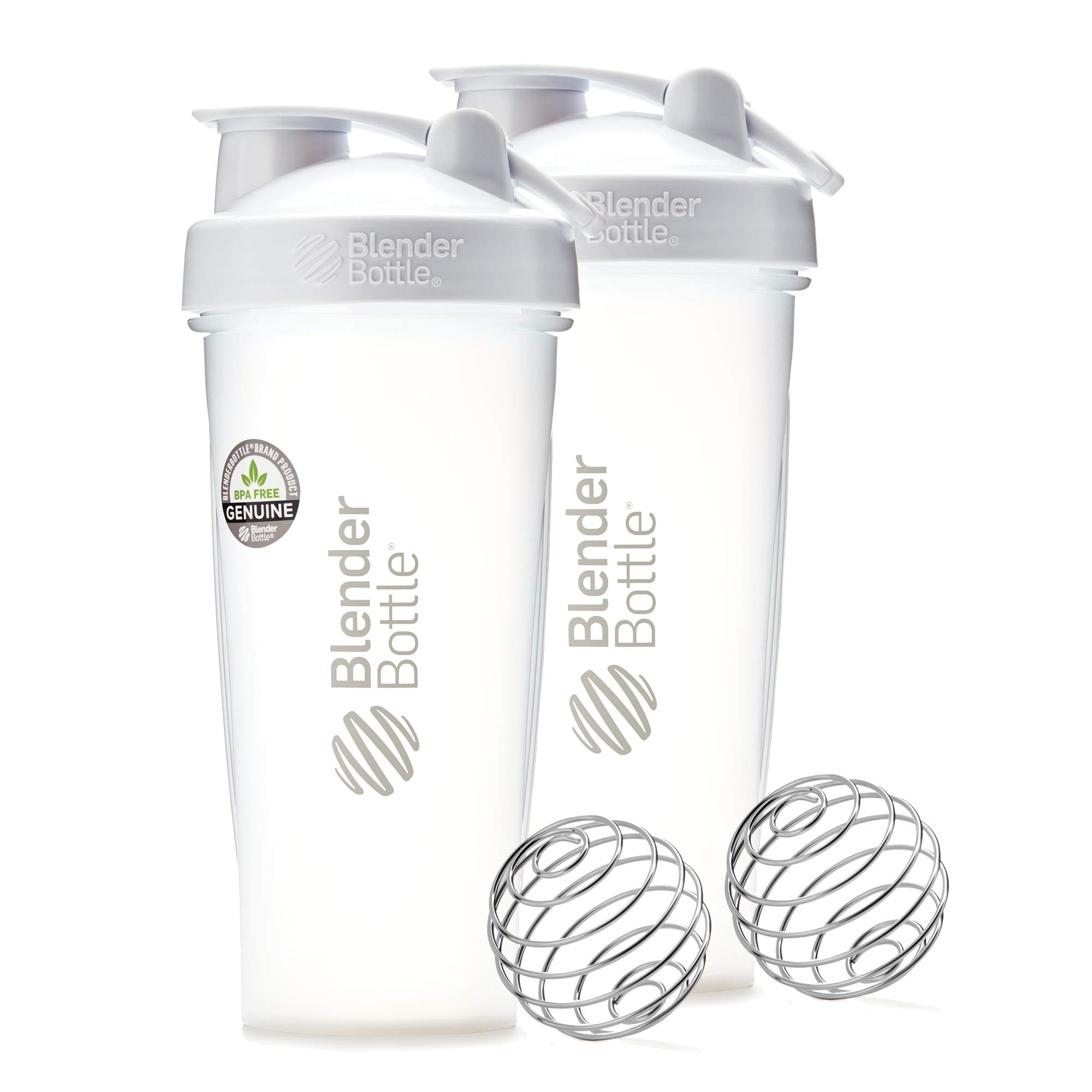 BlenderBottle BlenderBottle Classic 28 Oz - White - Twin Pack