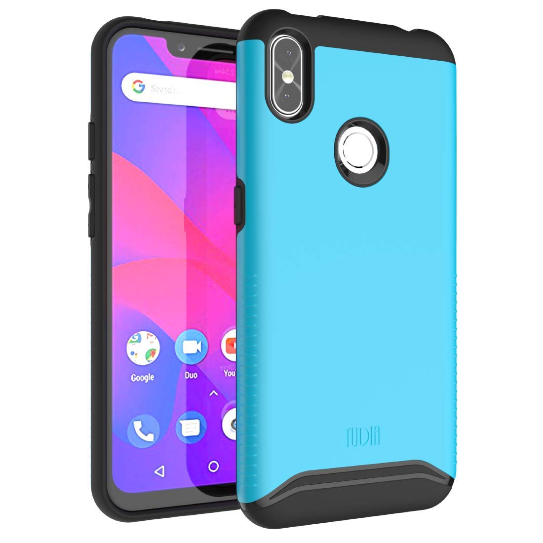 BLU R2 Plus 2019-6.2" Case, TUDIA Slim-Fit Heavy Duty [Merge] Extreme Protection/Rugged but Slim Dual Layer Case for BLU R2 Plus 2019-6.2" (Blue)