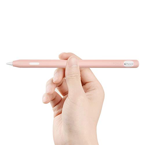 pzoz Case Compatible for Apple Pencil 2nd Generation Magnetic Pen Protector Silicone Sleeve iPencil 2 Gen Grip Skin Holder Clip Sticker Accessories for iPad Pro 11 12.9 2018 (NO Nib Cover) (Pink)