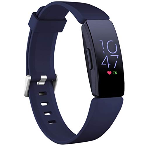 Ouwegaga Compatible for Fitbit Inspire 2 Bands for Men Women and Fitbit Ace 2 Band for Kids Navy Blue Large