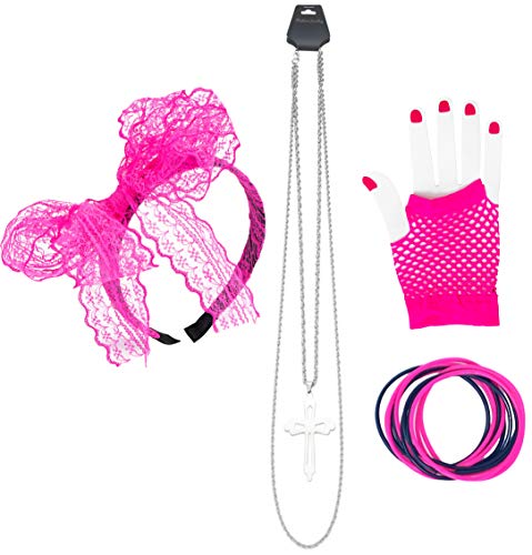 Zilo Novelties 80s Costume Accessories for Women | Madonna Party Outfit for Halloween