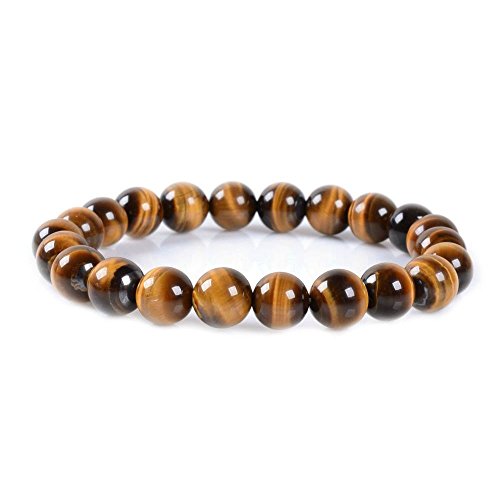 Justinstones Gem Semi Precious Gemstone 8mm Round Beads Stretch Bracelet 7 Inch Unisex