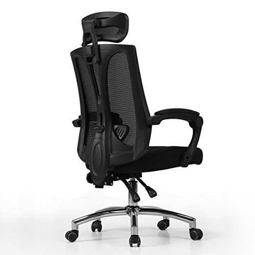 Hbada Ergonomic High Back Office Desk Chair, Big and Tall Executive Mesh Chair with Adjustable Lumbar Support, Black