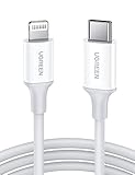 UGREEN USB C to Lightning Cable MFi Certified Type C to Lightning PD Braided Charging Data Sync Cord Compatible for iPhone14 Pro Max 13 Pro 12 Pro 11, XS XR, 8 Plus, iPad Pro 2021/2020 (3FT, White)