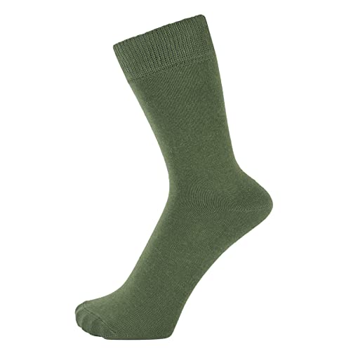 ZAKIRA Finest Combed Cotton Dress Socks in Plain Colours for Men, Women