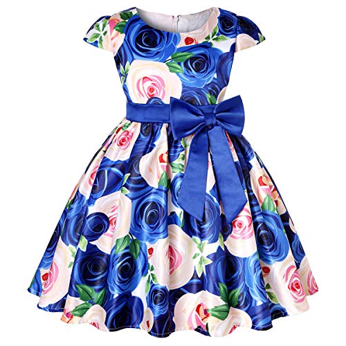 LLQKJOH Girl Dress Kids Ruffles Lace Party Wedding Bridesmaid Dresses