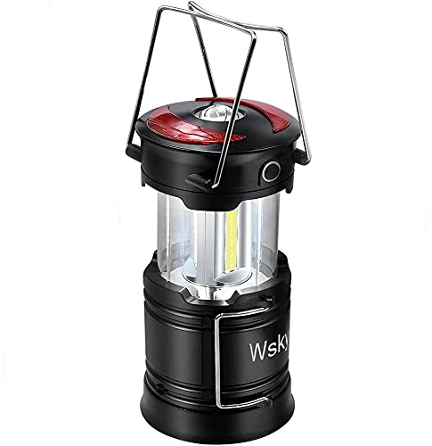 Wsky Led Camping Lantern Rechargeable - Hight Lumen - Best Lantern Flashlight Light, Rechargeable, 4 Modes, Water Resistant Light - Best Camping, Outdoor, Emergency Flashlights Lanterns