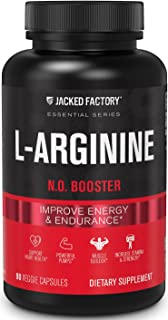 L Arginine 1500mg Patented Nitrosigine - Extra Strength Nitric Oxide (NO) Booster Pre Workout Supplement for Muscle Growth, Pumps, Vascularity, Energy - 60 Veggie Pills 