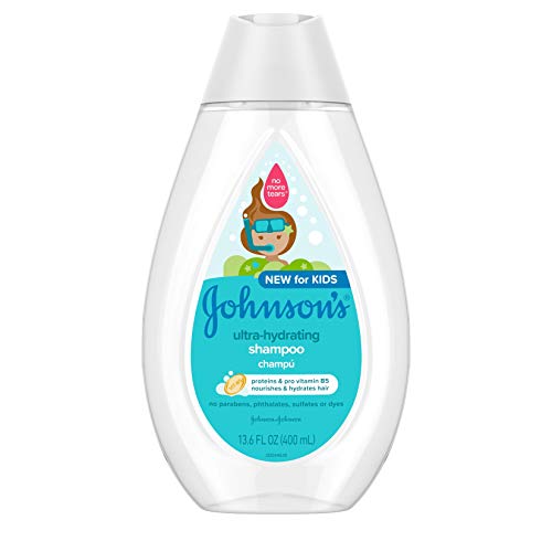Johnson's Ultra-Hydrating Tear-Free Kids' Shampoo with Pro- Vitamin B5 & Proteins, Paraben-, Sulfate- & Dye-Free Formula, Hypoallergenic & Gentle for Toddler's Hair, 13.6 fl. oz