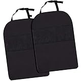Car Kick Mats Deluxe Seat Back Covers (2-Count) By ZenKid® - Auto Seat Back Protectors And Back Seat Car Protectors With A Storage Sleeve - Perfect Car Seat Covers That Are Easy To Clean And Install - Lifetime Guarantee