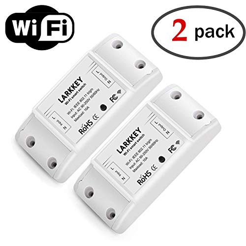 Wifi Smart Switch 2PCS | Wi-fi Wireless Remote Control Circuit Break for Household Appliances Compatible with Alexa DIY Your Home via iPhone Android App
