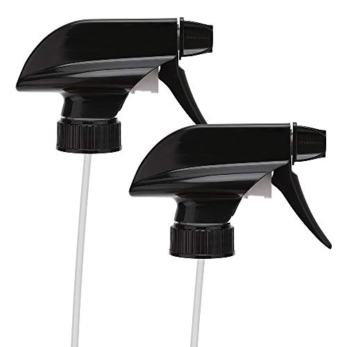 ULG Mist Spray & Stream Sprayer Replacement Trigger Spray Tops Fits Standard Boston Round with 28-400 Neck Bottles (2-Pack)