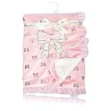 Juicy Couture Soft, Warm, and Cozy - Flannel and Sherpa Double Sided Infant Baby Blanket