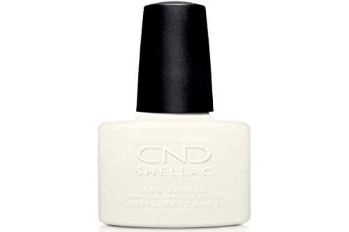 CND Shellac Gel Nail Polish, Long-lasting NailPaint Color with Curve-hugging Brush, White Polish, 0.25 fl oz