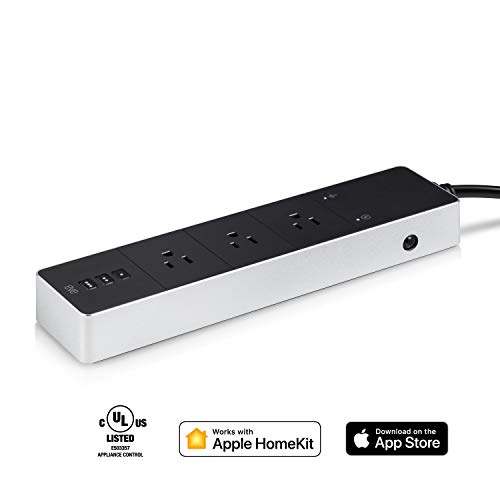 Eve Energy Strip - Smart Triple Outlet & Power Meter with surge, overvoltage, overcurrent protection, Apple HomeKit technology