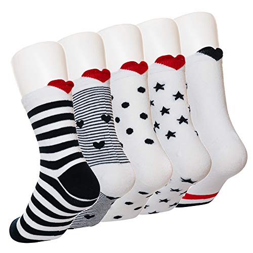 Womens Novelty Funny Animal Socks - 5Pack Cute Cool Crazy Funky Cartoon Cotton Crew Casual Socks