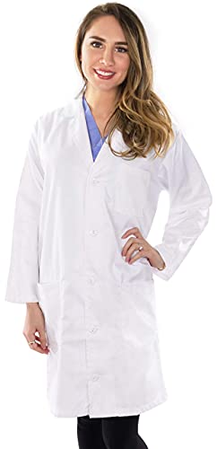 Utopia Wear Professional Lab Coat Women - Laboratory Coat (White, Small)