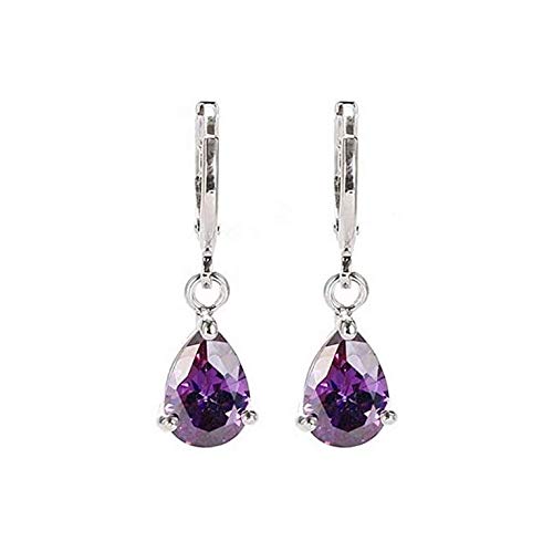 Comelyjewel Teardrop Inlaid Dangle Drop Earrings for Women