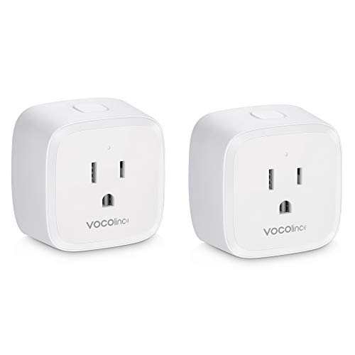 VOCOlinc Smart Wi-Fi Plug Outlet Socket, [Upgraded] Works with Apple HomeKit Alexa and Google Assistant Compatible, Energy Monitoring , Adjustable Night Light, No Hub Required, 2.4GHz, PM1 (2 Pack)