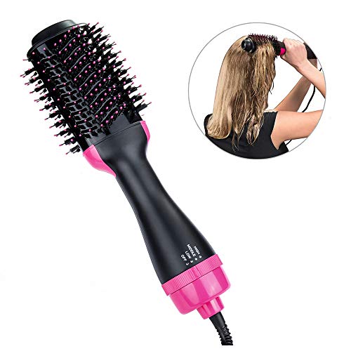 Hair Dryer Brush, EMISK One Step Hair Dryer and Styler 3-IN-1 Negative Ionic Blow Dryer Brush, Hairdryer/Hair Straightening/Curl Hot Air Brush for Hair Styling