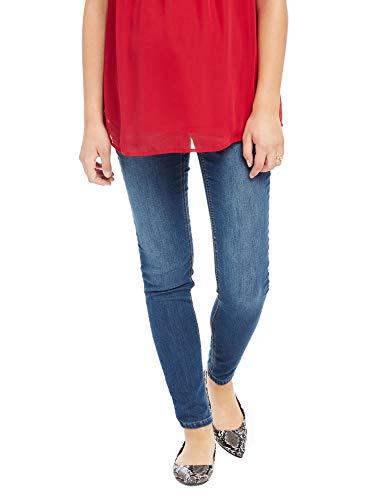 Motherhood Maternity Women's Maternity Indigo Blue French Terry Secret Fit Belly Denim Jegging