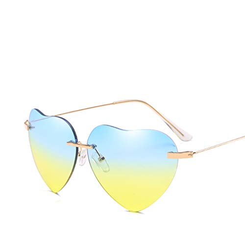 New Retro Love Ocean Piece Sunglasses Street Beat Peach Heart Shaped Sunglasses Size: Medium