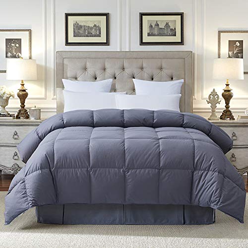 Book Cover Cosybay 100% Cotton Quilted Down Comforter Grey Goose Duck Down and Feather Filling â€“ All Season Duvet Insert or Stand-Alone â€“ King Size (106Ã—90 Inch)