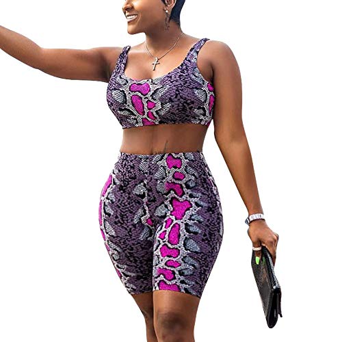 Women's Sexy Bodycon 2 Piece Outfits Crop Top Shorts Pants Jumpsuit Romper Set
