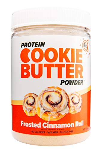 FDL Protein Powder Cookie Butter for Low Carb Snacks & Desserts - Keto Friendly - 8.32oz (Frosted Cinnamon Roll)