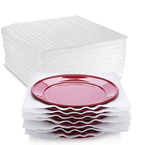 Cushion Foam Sheets,ORIGA 12 x 12 Inch Safely Wrap to Protect Dishes, Glasses, Plates and Fragile Items for Moving Boxes,White,50-Pack
