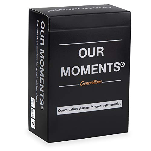 OUR MOMENTS Generations: 100 Conversation Starters Questions Game - Gift for Grandparents and Grandchildren - Fun Communication for Kid, Grandma & Grandpa - Grandparent Gift - Games for Grandparents