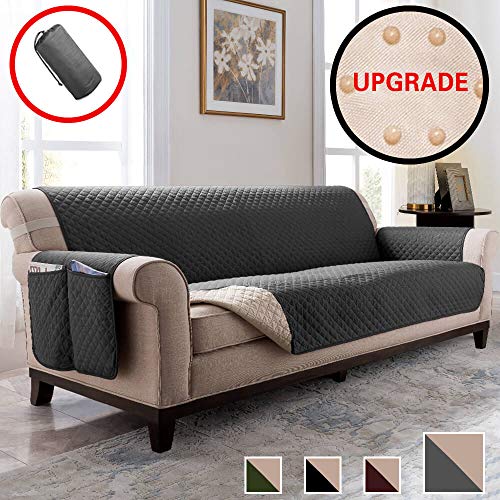 Vailge Oversized Sofa Covers, Durable Sofa Slipover with Back Non-Slip Dots,Machine Washable Sofa Covers for Dogs, Children, Pets(Sofa Oversize:Dark Grey)