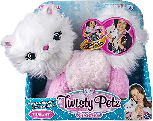 Twisty Petz Cuddlez, Purrella Kitty Transforming Collectible Plush for Kids Aged 4 and Up, Multicolor