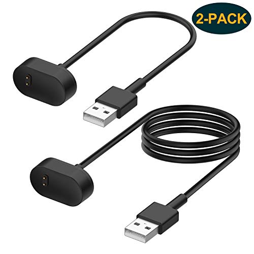 [2 Pack] Charger Cable for Fitbit Inspire and Inspire HR Smartwatch, Replacement USB Charging Cord Accessories for Fitbit Inspire and Inspire HR (3.3 ft/0.5ft)