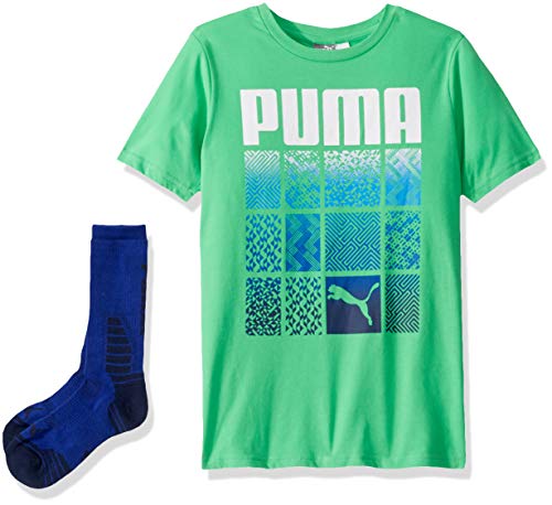 PUMA Big Boys' 2-Piece Graphic Tee and Sock